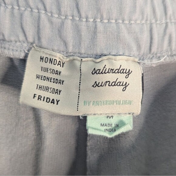 Anthropologie Saturday Sunday Sydney Blue Tie Belt Joggers Pants Women's Medium - Picture 8 of 10